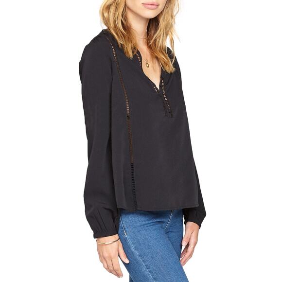 Amuse Society Pretty Young Thing Blouse In Black Sands Size XS - Picture 1 of 11